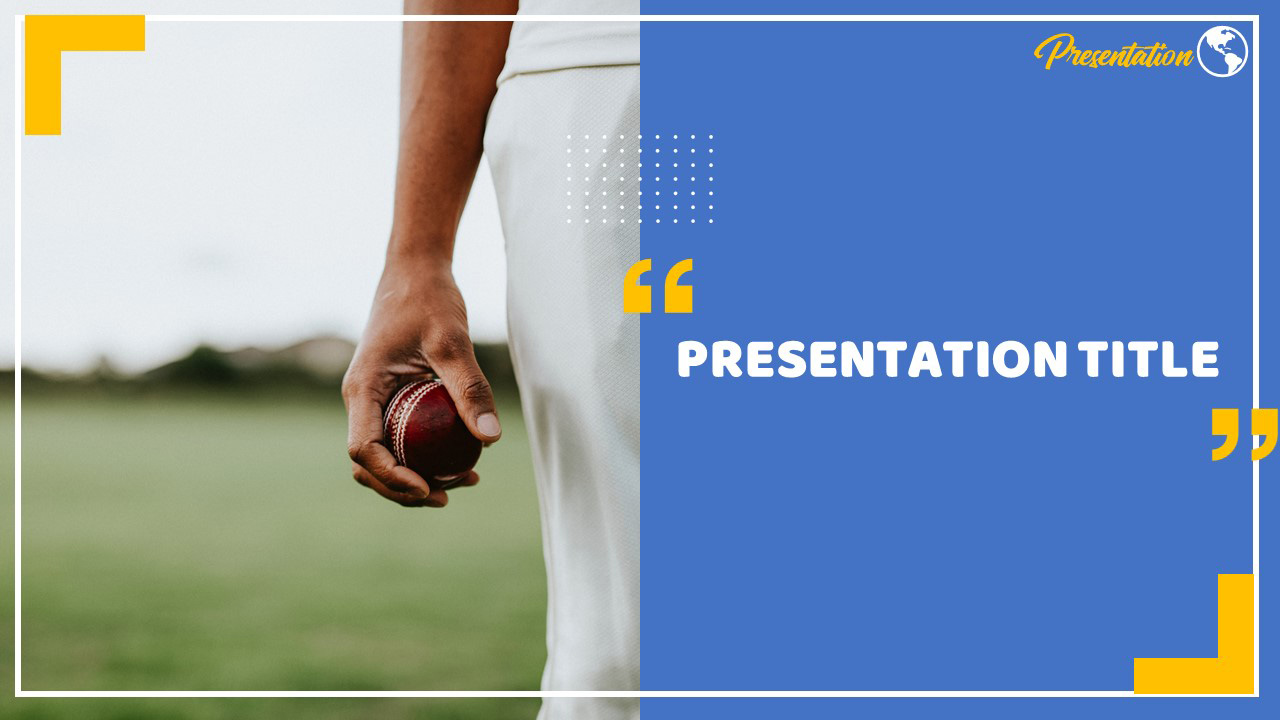 Cricket Ball Powerpoint Template and Google Slides Themes : MyFreeSlides