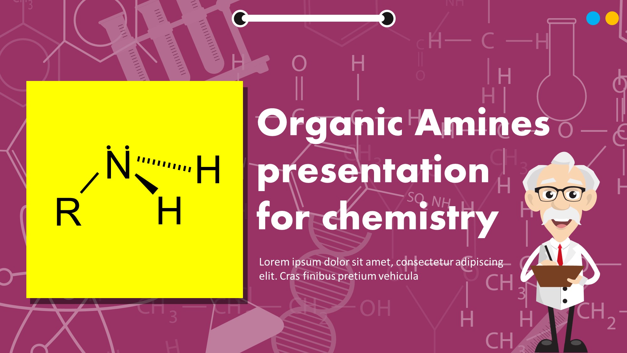 Organic Amines Presentation For Chemistry PowerPoint Template