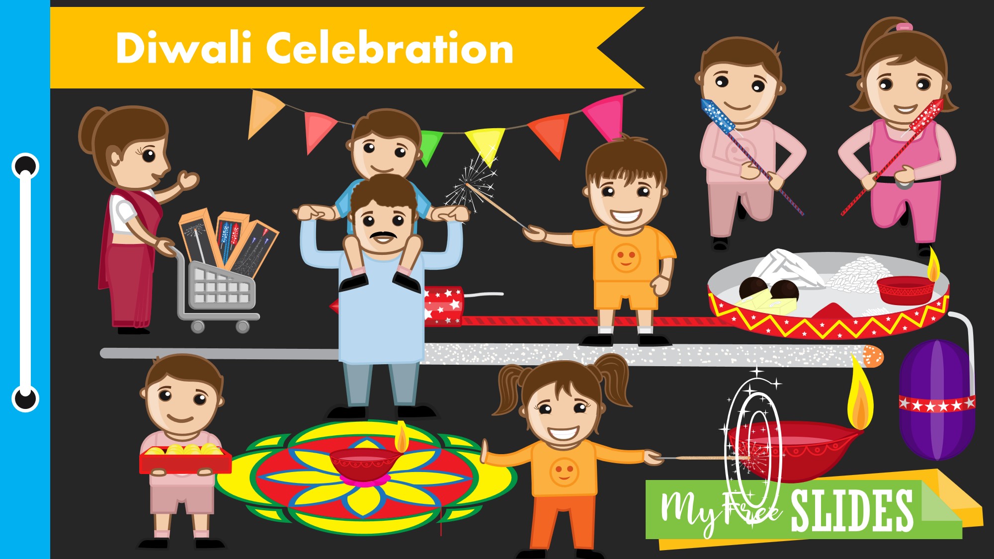 Happy Diwali Google Slides Template : MyFreeSlides
