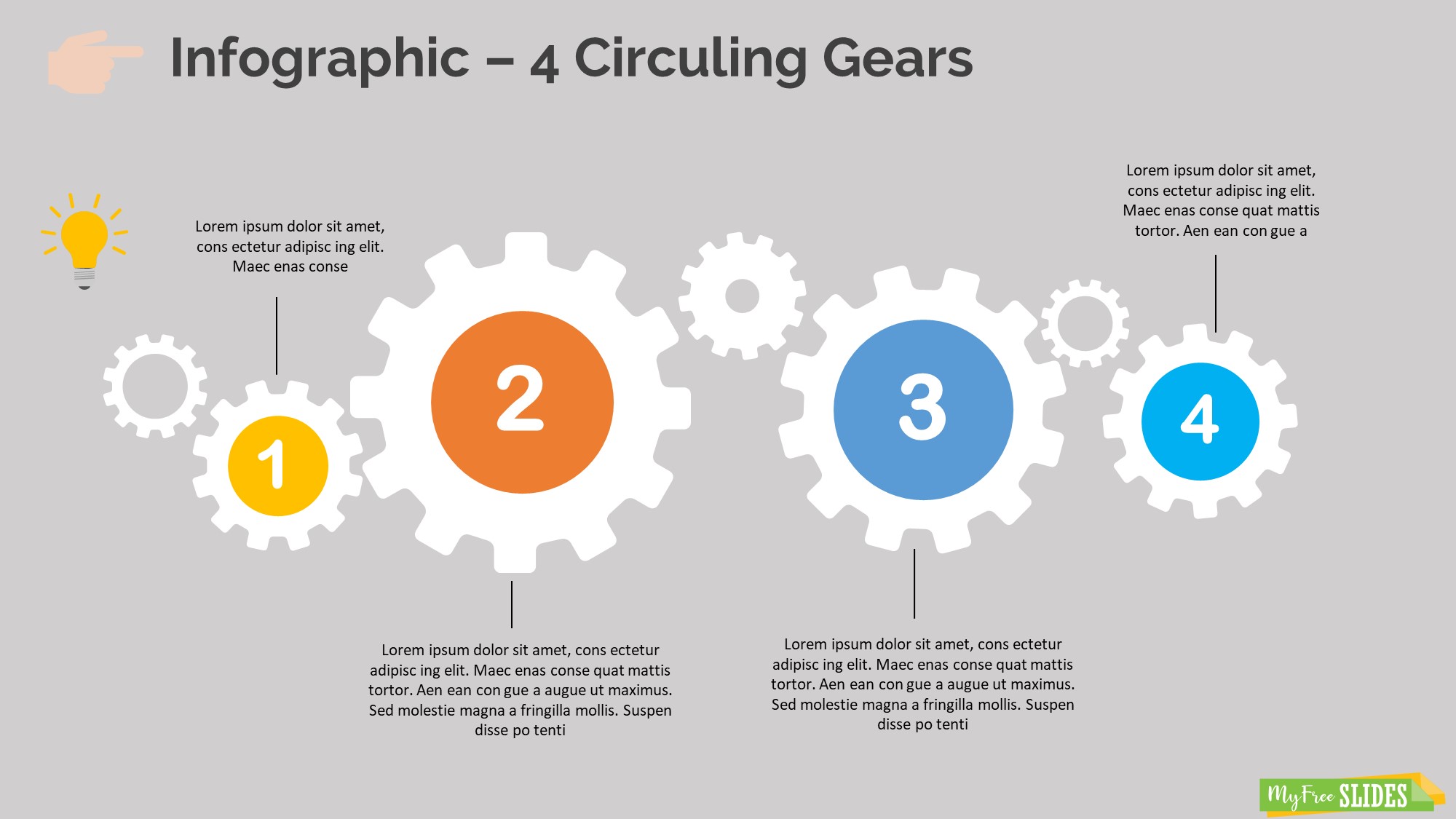 Circling Gears Infographic Slide